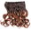 Clip-in hair extension 5 clips wide curled wavy ombre chestnut mix brown and copper brown 15 inches