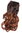 Clip-in Haarverlängerung Hinterkopf lockig Ombre Kastanie Braun Kupferbraun 40 cm CMT-863-052TT30