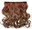 Clip-in hair extension 5 clips wide curled wavy ombre mix of dark blond and copper blonde 15 inches