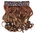Clip-in Haarverlängerung Hinterkopf breit lockig Ombre Dunkelblond Kupferblond CMT-863-060TT27
