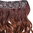 Clip-in Haarverlängerung Hinterkopf breit lockig Ombre Kastanie Rotbraun Kupferbraun CMT-863-33TT30