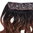 Clip-in hair extension 5 clips wide curled wavy ombre mix of dark brown light copper brown 15 inches
