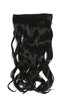 Hairpiece Halfwig 5 Microclip Clip-In Extension wide full back of head long curled black