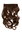 Hairpiece Halfwig 5 Microclip Clip-In Extension wide full back of head long curled medium brown