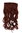 Hairpiece Halfwig 5 Microclip Clip-In Extension wide full back of head long curled dark auburn
