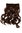 Hairpiece Halfwig 5 Microclip Clip-In Extension wide full back of head long curled brown