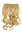Hairpiece Halfwig 5 Microclip Clip-In Extension wide full back of head long curled  gold blonde