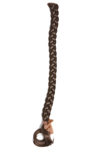 Braided Plait Hairpiece plaited Clip-in Hair Extension 20inches long light gold brown