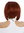 Lady Wig short frayed Bob style parting dark copper red