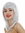 Lady Wig shoulder-length medium long layered straight hair very light white-ish gray