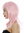 Lady Wig shoulder-length medium long layered straight hair light pink