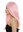 Long Lady Wig straight sleek hair middle parting very light pink Fairy