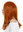 Long Lady Wig straight sleek hair middle parting orange