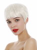 Lady Wig very short Pixie cut 60s retro fringe bangs platinum blonde