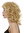 Lady wig shoulder-length medium long curled curls parting goldblond blond