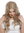Lady wig long wavy waved middle parting mix of blond hues and sliver strands