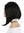 Lady wig short concave bob style straight middle-parting clavi cut black
