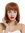 Lady wig short Longbob wide bangs fringe straight sleek but curved tips copper blond