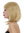 Lady wig short Longbob wide bangs fringe straight sleek but curved tips goldblond blond
