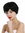Lady wig very short Bob Pixie cut slightly wavy voluminous parting black