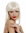 Longbob Lady Wig shoulder-length medium long sleek white blond platinum hair bangs