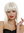 Longbob Lady Wig shoulder-length medium long sleek white blond platinum hair bangs