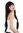 Lady wig very long layered sleek straight fringe black