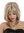 Lady wig shoulder length medium long straight layered parted long fringe blond ashblond