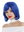 Short lady quality wig wavy bob concave tips blue Cosplay