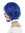 Short lady quality wig wavy bob concave tips blue Cosplay