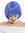 Short lady quality wig bob style sleek but voluminous parting light blue Cosplay