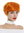 Very short lady quality wig Pixie cut side parting slightly wavy orange cosplay
