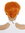 Very short lady quality wig Pixie cut side parting slightly wavy orange cosplay