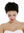 Wig Human Hair Unisex Women Men short frayed spiky 80s style Pixie cut micro fring bangs black