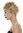 Wig Human Hair Unisex Women Men short frayed spiky 80s style Pixie cut micro fring bangs blond