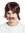 CW-016-P33 Halloween Carnival wig and mustache set 70s cop retro mullet mahogany brown