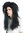 CW-019-P103 Halloween Carnival Wig 80s Retro Hair Metal Hard Rock Goth long voluminous black