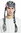 CW-021-P103MPC309 wig and bandaba ser long braided braids black with grey Old Biker 70s retro