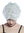 215223-FR68 Wig for Halloween Carnival Women Men short white grey wavy curled grandma grandpa