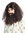 210331-P4 Wig and Beard Set Halloween Carnival long curled brown Guru Hippie Hipster