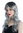 210149-P103-68A Long Wavy Lady Wig Halloween Carnival Ombre colour black to silver grey