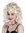 91873-P88-P33A Women's Wig Carnival curly teased side parting beehive bright blond mahogany streaks