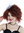 91874-P33A Women's Wig brown curly kinked kings voluminous tulle bow 80s retro look