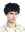 91803-ZA103 Halloween Carnival Wig Men Women unisex short spiky bristly retro black