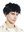 91803-ZA103 Halloween Carnival Wig Men Women unisex short spiky bristly retro black