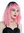 ZM-1002-T1632R1B Cute Women's Wig shoulder-length wavy frizzy kinks fringe ombre black to pink