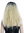 ZM-1018-613R27 Curly Women's wig long curled kinks kinked Ombre black roots platinum blonde