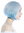 DL228-88AR3904 Ladies' Wig short Bob curved tips blue silvery white mix
