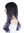 C8270-367R1 Women's Wig long straight bangs ombre brown to violet tips