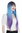 SZL0810B-T-002 Women's wig long sleek straight bangs expressive ombre violet light blue purple mix